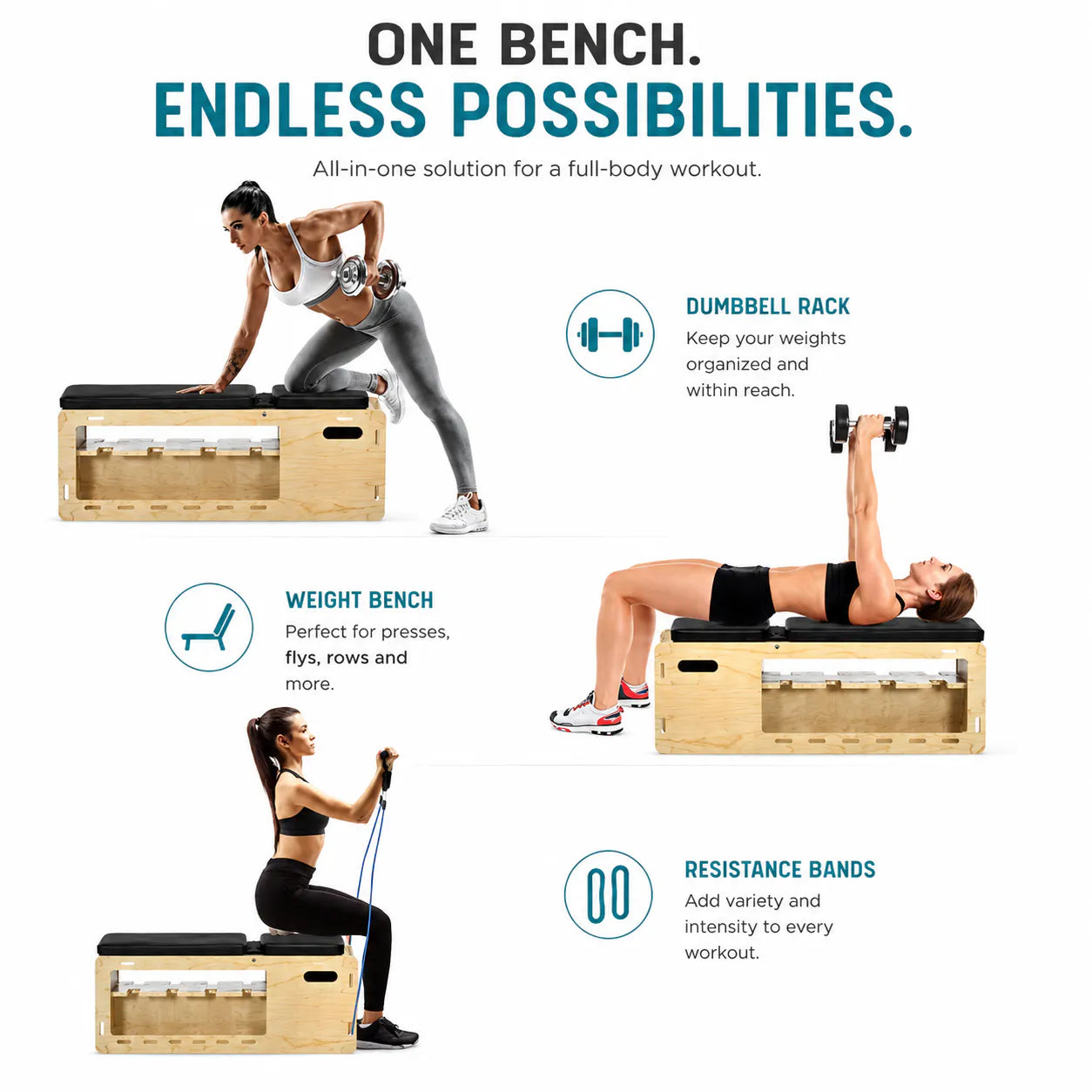 Wooden Workout Bench