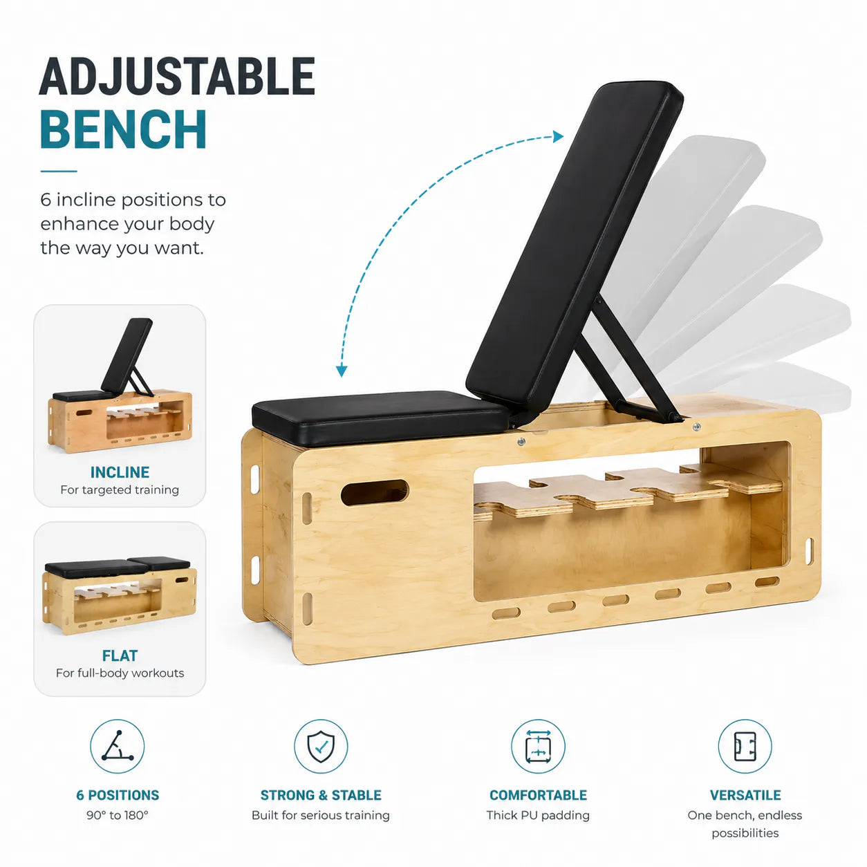 Wooden Workout Bench